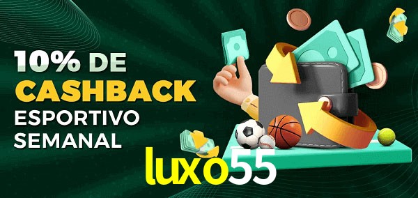 10% de bônus de cashback na luxo55